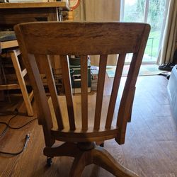 Vintage oak bankers/office chair
