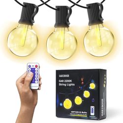Outdoor Lights 49ft Christmas Lights Lighting & Ceiling Fans Fairy Lights Led Lights , Patio Decor Remote Control Porch Decor Backyard Lights Balcony 