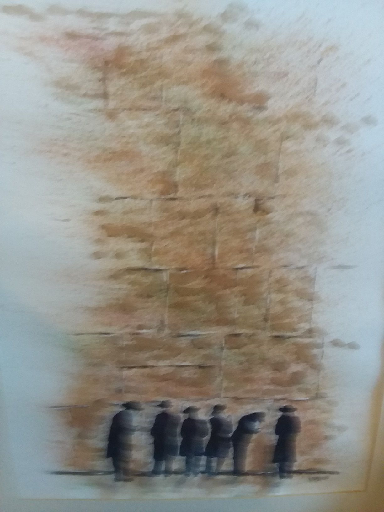 5 Jewish priest looking at a famous wall