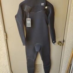 New Billabong Furnace 3/2 Wetsuit Size M 