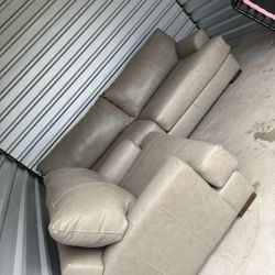 Leather Couch & Chair