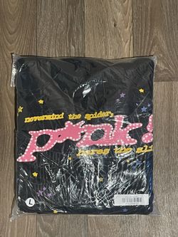 Sp5der Hoodie V2 Black/pink Size Large