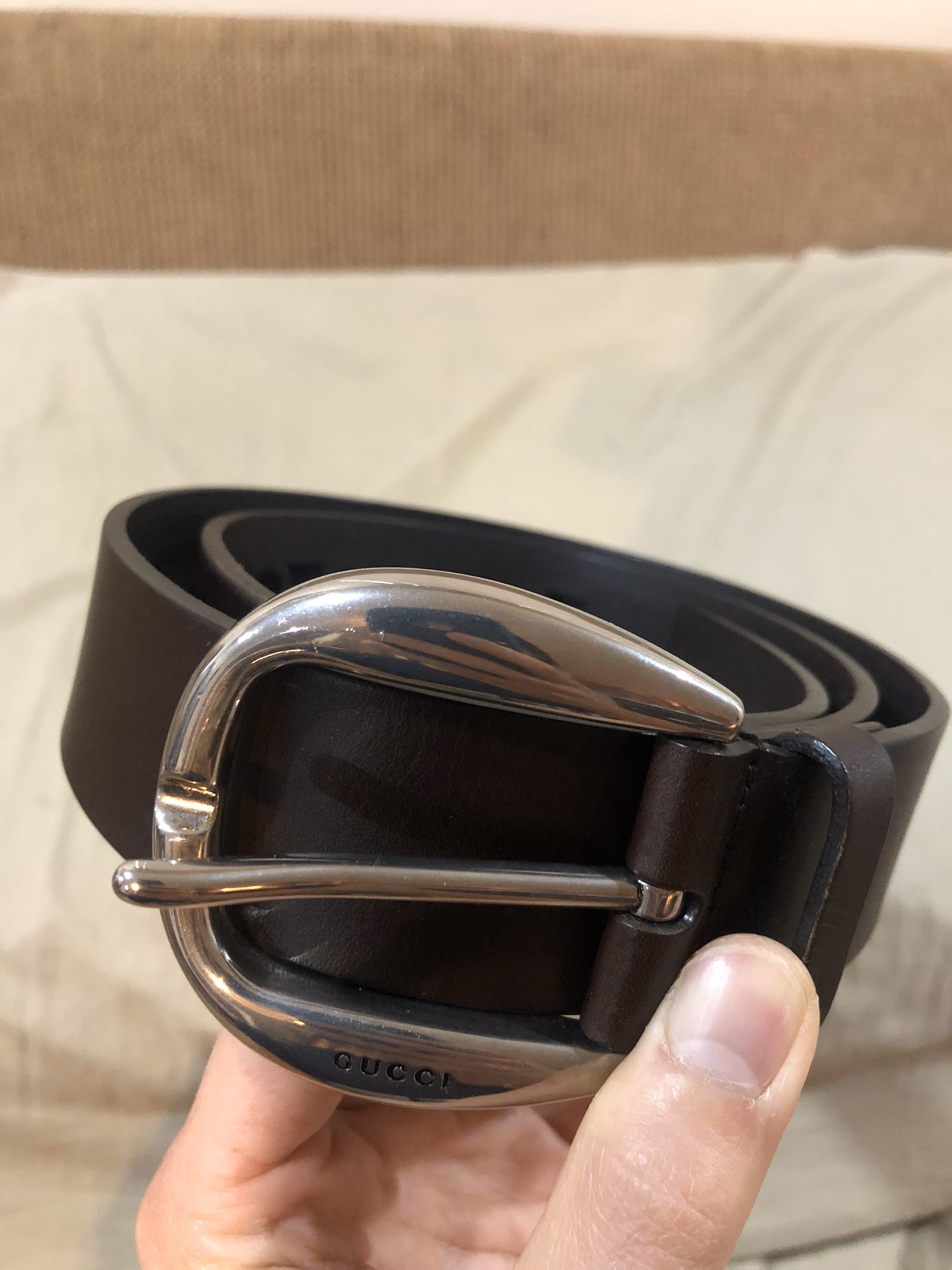 Men’s Gucci Belt with Laser Cut Design