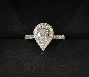 Engagement Ring 14k White Gold