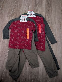 Lands' End Sibling Dino Clothes Set, 2T and 6
