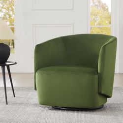 Swivel Accent Chair Modern Round Barrel Armchair for Bedroom Nursery Reading Waiting Living Room