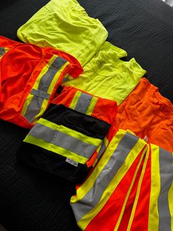 3 shirts and 3 safety vests for $25