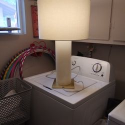 Kate spade Cream Color And Gold Lamp. Perfect Condition H27 X. W16