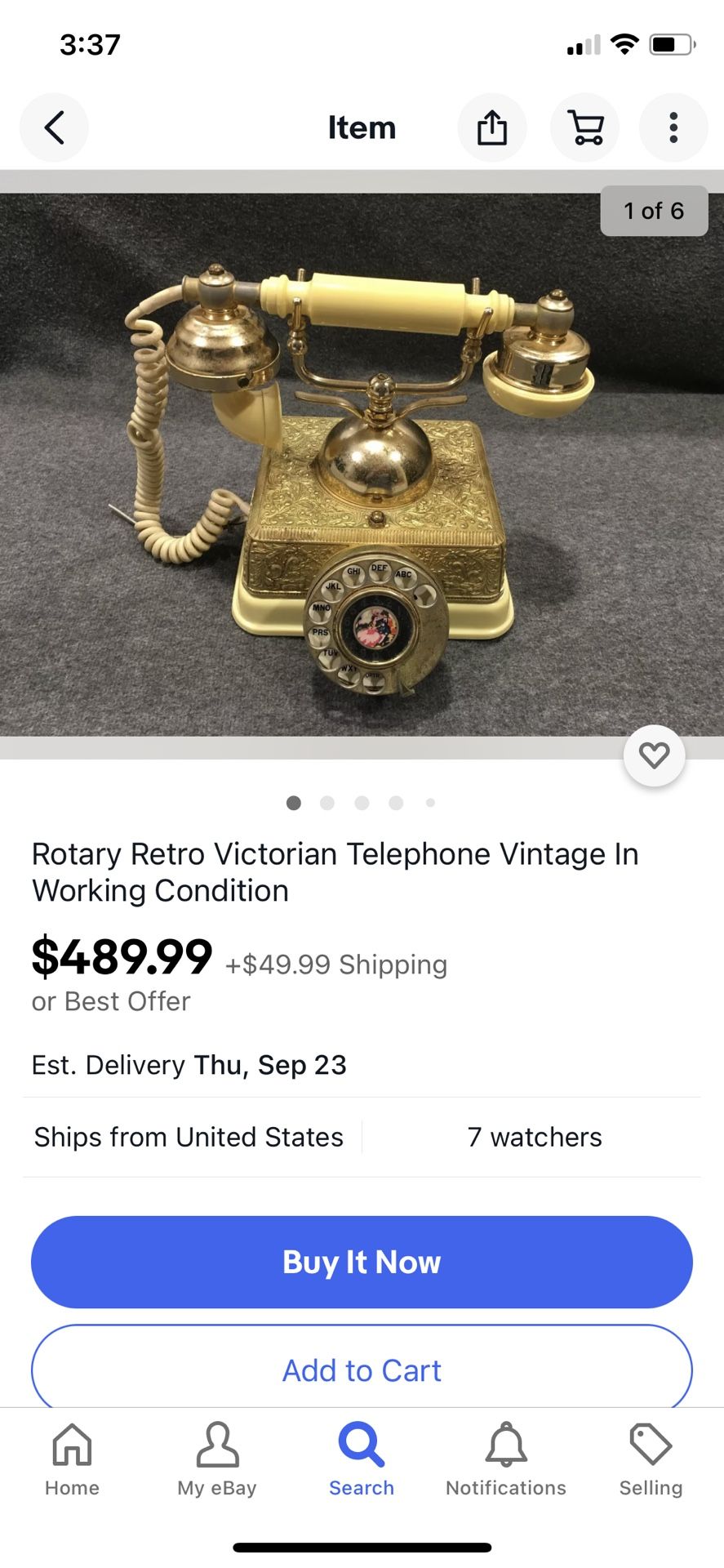 Rotary Retro Victorian Telephone