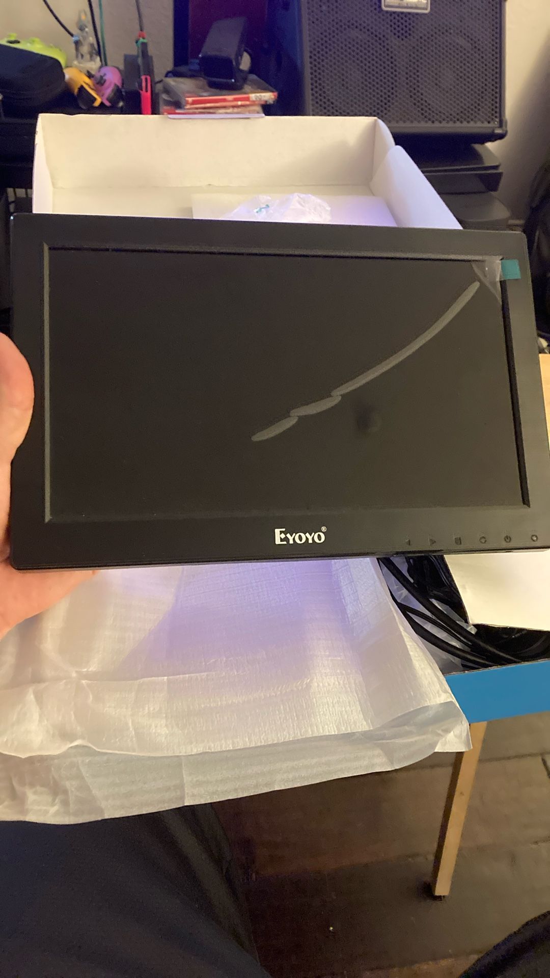 Open box Eyoyo 11.6 Inch Monitor Takes HDMI, BNC, Or VGA Input