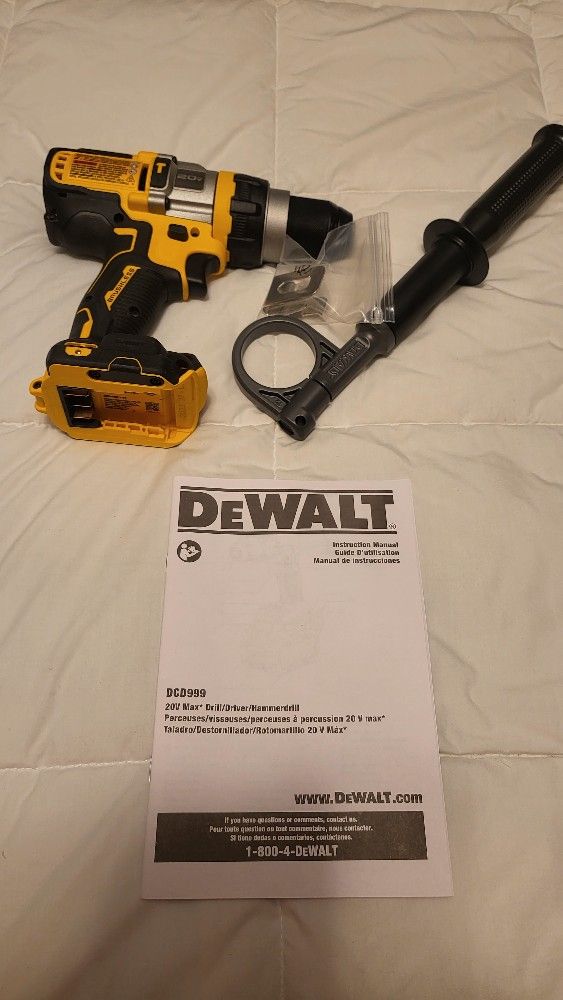 DEWALT FLEXVOLT ADVANTAGE 20V MAX* Hammer Drill, Cordless, 1/2-Inch, Tool Only (DCD999B)