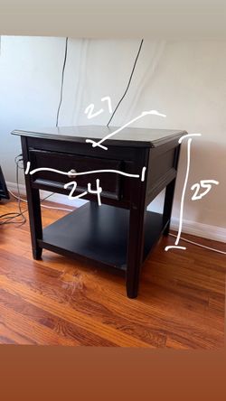 Black side table