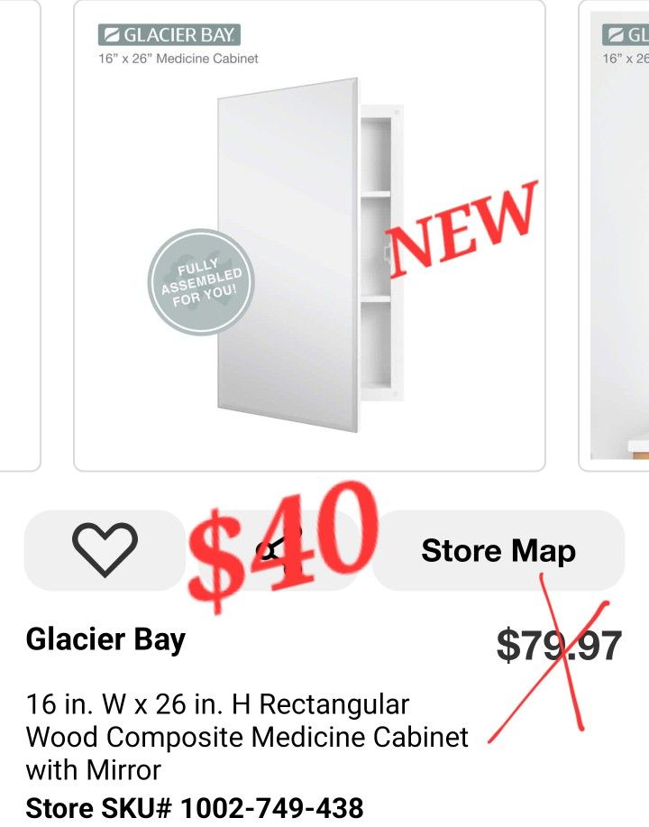  Medicine Cabinet with Mirror