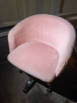 Pink rolling chair