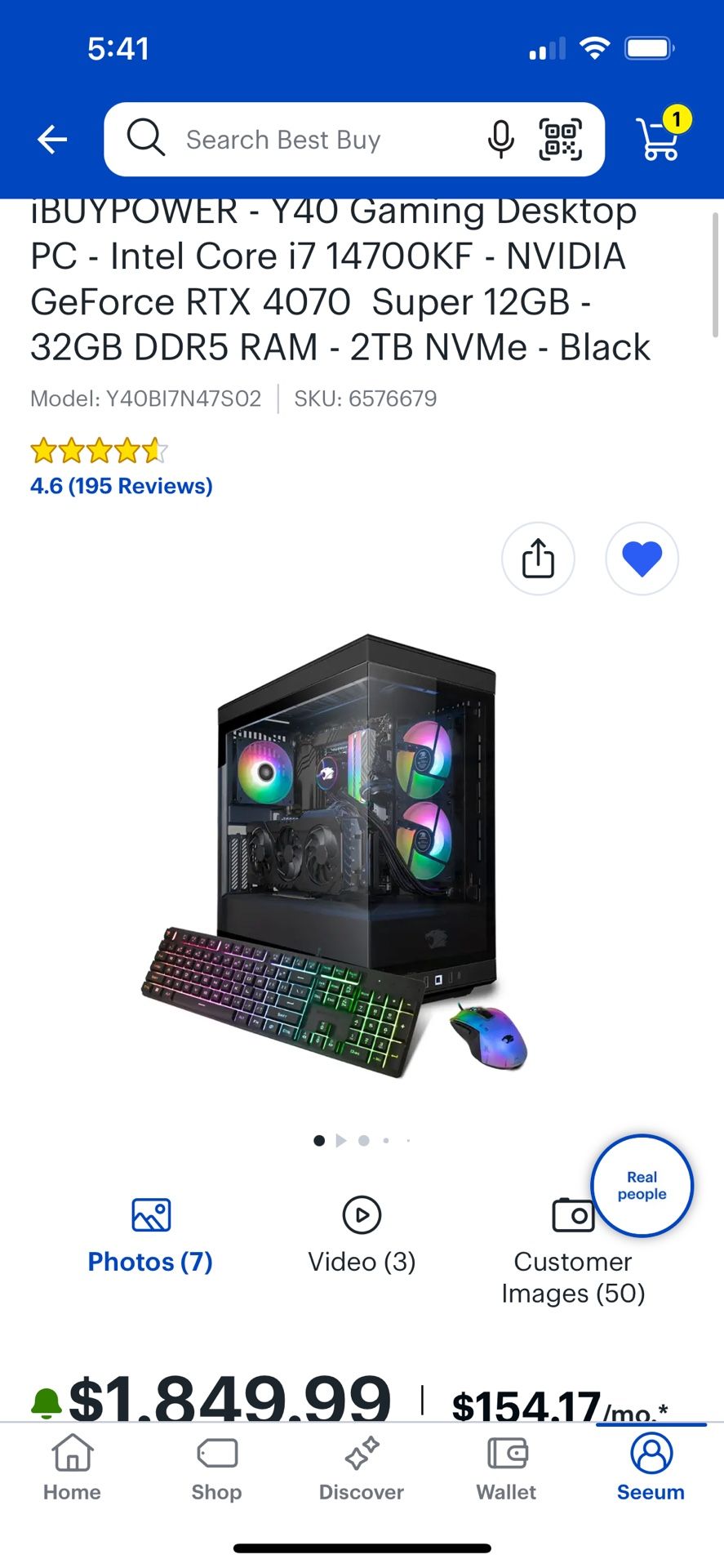 Ibuypower Gaming PC 4070SUPER
