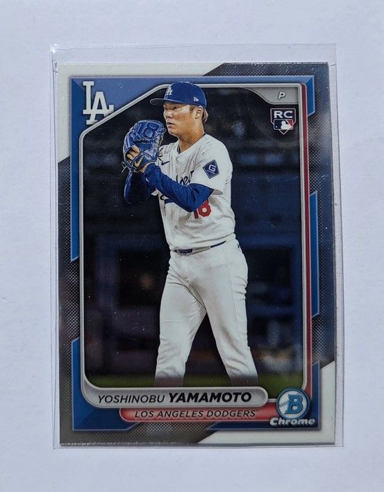 Yoshinobu Yamamoto Bowman Chrome Rookie! LA Dodgers World Series MVP 