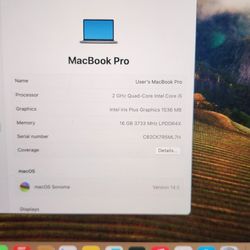 2020 Macbook Pro 512GB 16GB RAM