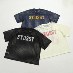 Stussy Jersey Black Beige Navy Tee Shirt New Size Medium Large