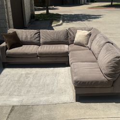 FREE DELIVERY. Modern Taupe L-Shaped Sectional