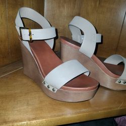 MIA Tan Wedge Sandals