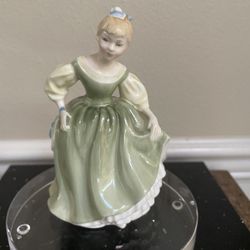 Vintage 1966 Royal Doulton  “Fair Maiden” Bone China Figurine England HN 2211 