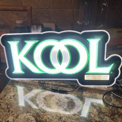 Kool Cigarettes Lighted Sign Wall Hanging 20” X 8 1/2”