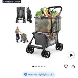 𝐍𝐞𝐰𝐥𝐲 𝐔𝐩𝐠𝐫𝐚𝐝𝐞𝐝 Folding Shopping Cart,