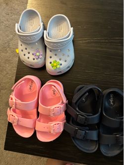 Cat & Jack sandals & Croc Sandal - Sz 7T - $20