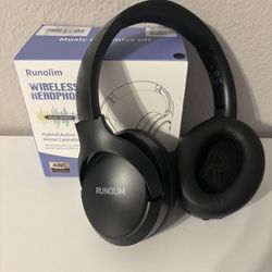 New! Runolim Wireless Headphones Black 