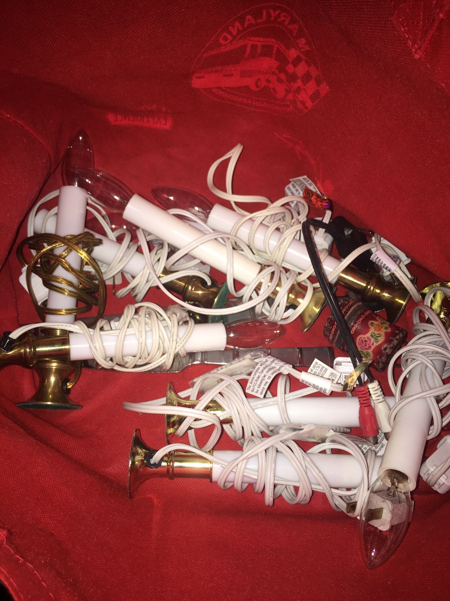 Brass candle electric lights all for only $15