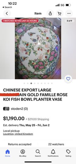 Chinese Large Koi Fish Bowl