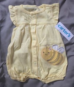 Carter's Baby Girl Yellow Bee Romper