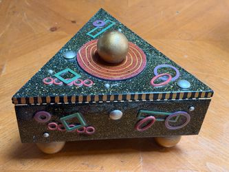 Beautiful  Rare 11” Jewelry Box Signed by Rokoko