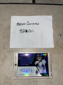 Justin Tucker Jersey Patch 03/10 Autograph card 