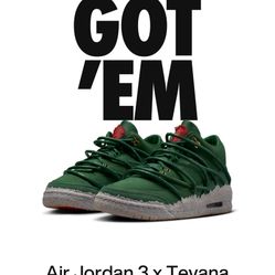Teyana Taylor x Air Jordan 3 Size 8.5W