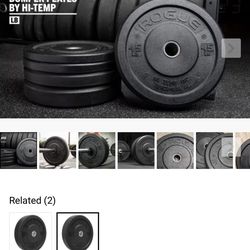 Rogue Fitness hg Hi Temp Olympic Bumper Plates Full Set 260 LBS CrossFit Powerlifting