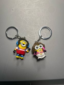 Minions Keychain Lot of 2 Despicable Me Character Figure Key Chains