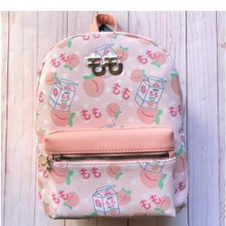 Pastel Peach Milk Mini Backpack 