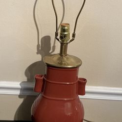 VINTAGE CHINESE RED LAMP/ ONE AVAILABLE 