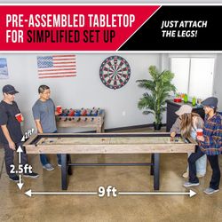 NEW GoSports Premium 9’ Shuffleboard Table – Factory Sealed – Never Assembled 