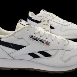Reebok Classic Leather Unisex RUNNING White/Navy (GV9639) Men’s Size: 12M Usa