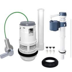 3-Inch Toilet Tank Replacement Kit for Lever-Handle 2-Piece Toilets - Includes Water-Saving Dual Flush Valve Replacement with Integrated Handle, Adjus