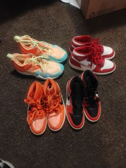 Nike dunks and team jordans