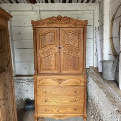 Wood Armoire 