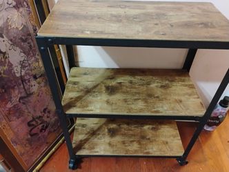 Industrial Rustic   Portable.  Roller. Table.   with Castor   Wheels