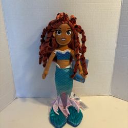 Disney Parks Store Ariel Plush 18” Doll The Little Mermaid Live Action Movie
