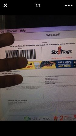 Six flags great adventure 1 day pass
