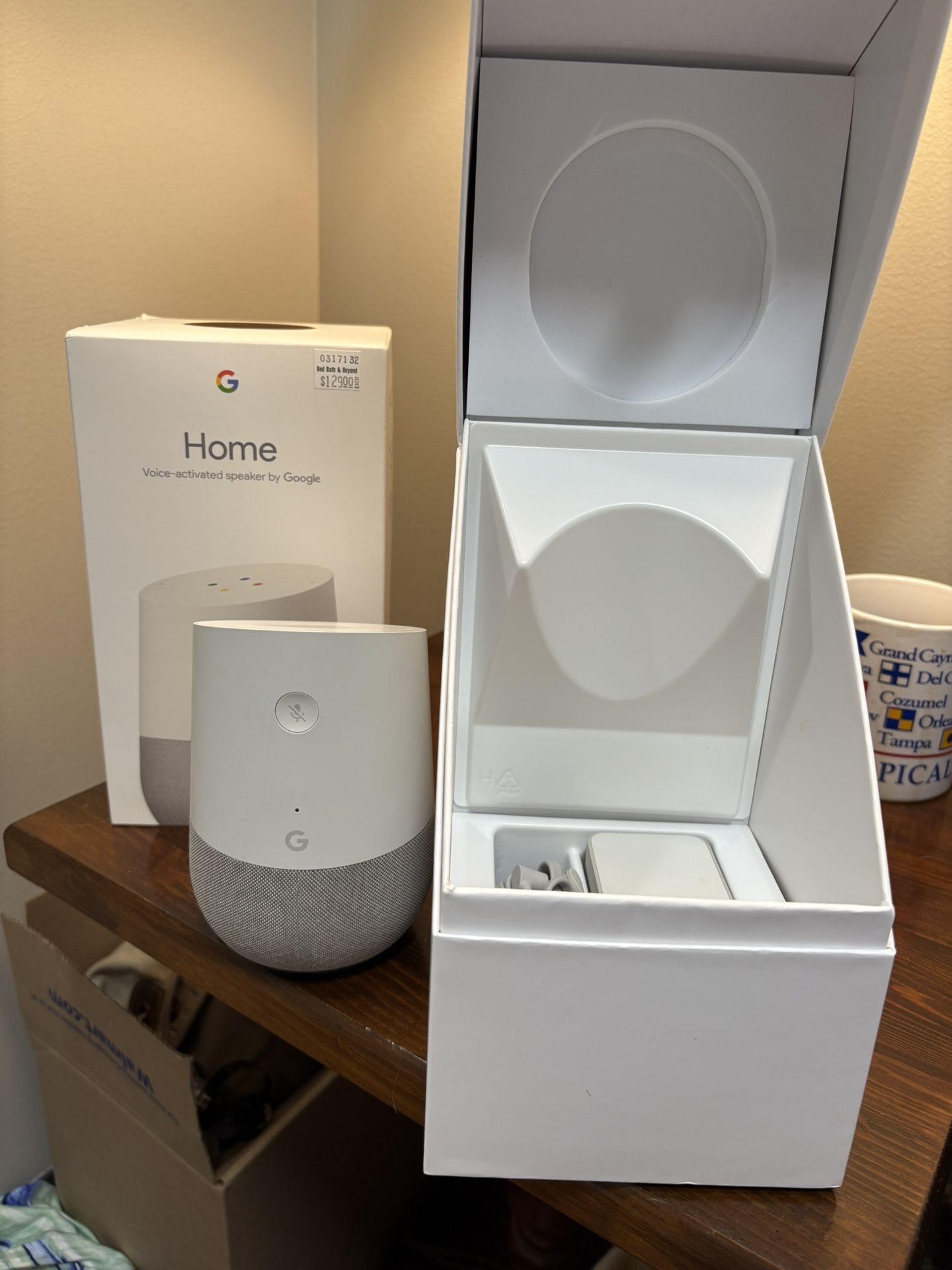 Google Home White Slate One Size Smart Speaker Google Assistant