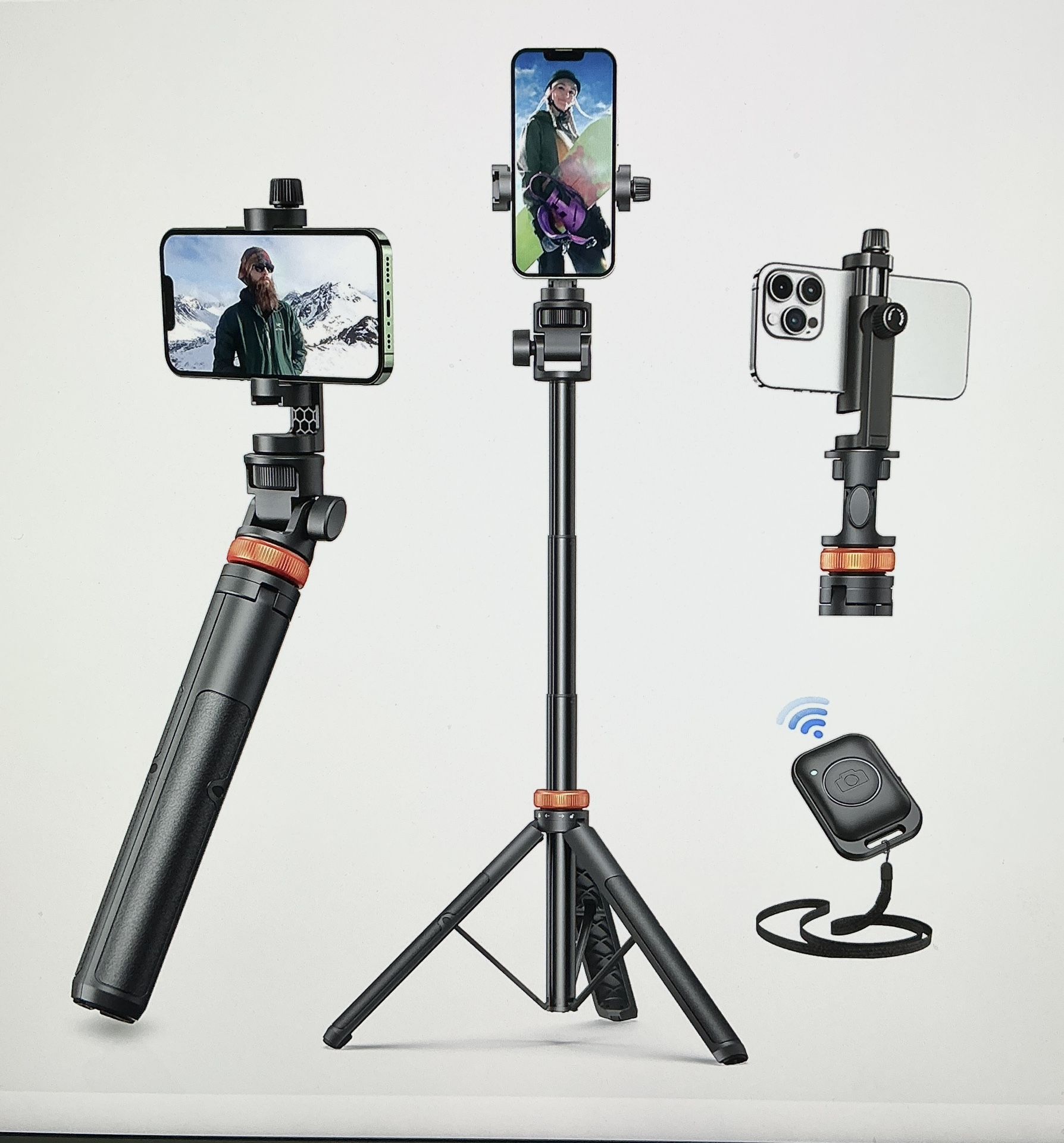 Tripod stand EUCOS 62 inches for Iphone & Selfie Stick Tripod NEW