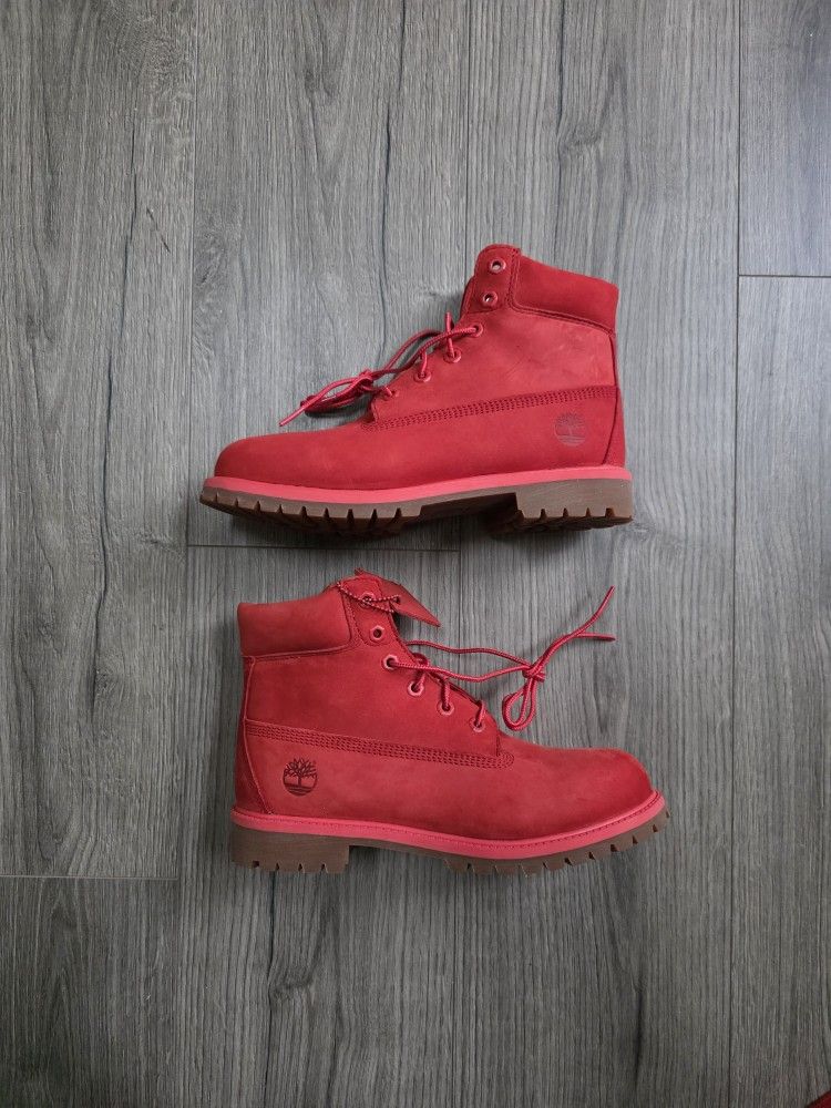 Timberland 50th Anniversary Red Boots Youth Size 6.5 Womens 8